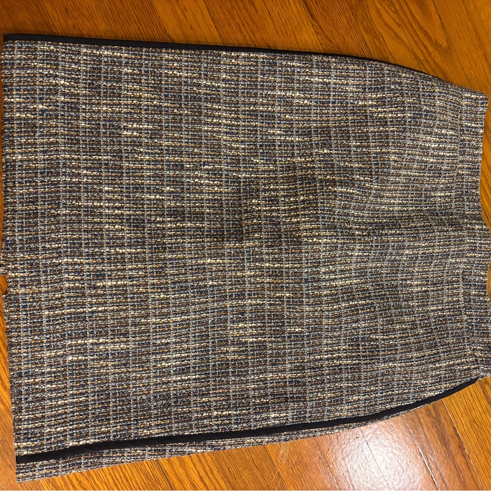 J. Crew Tweed Pencil Skirt - Blue, Cream size 6